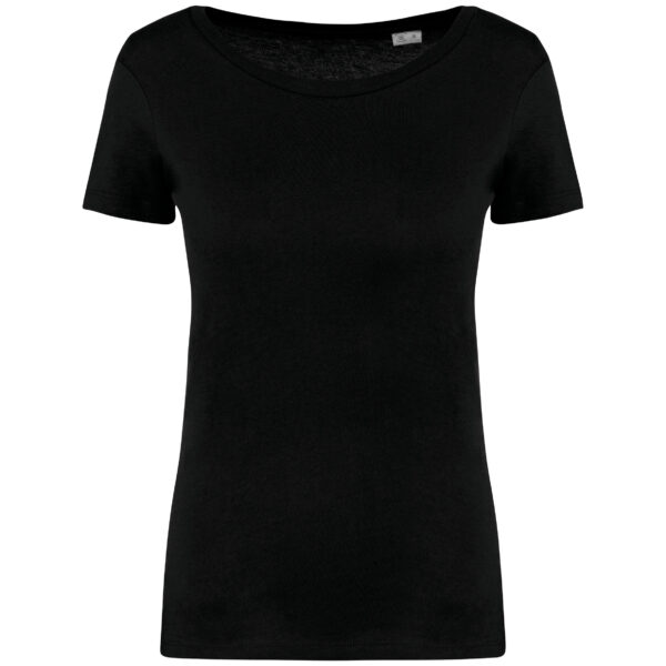 T-shirt donna nera cotone