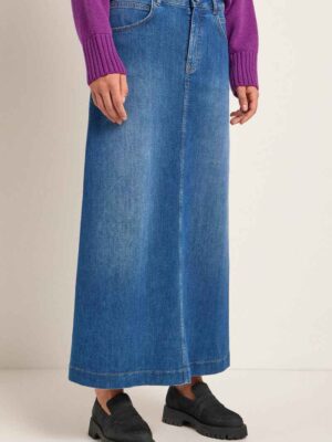 Maxi gonna denim cotone biologico