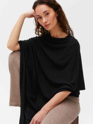 Poncho in bambù-cashmere