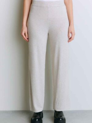 Pantaloni wide leg bambù-cashmere